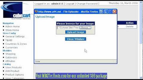 [MRGTecHelp.com CUBECART Tutorial Series] Managing images in CubeCart