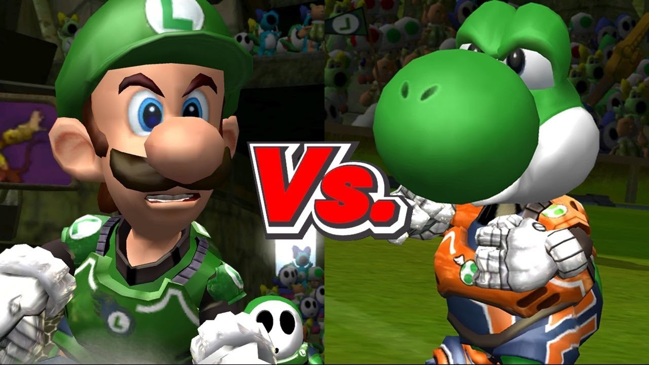 Mario Strikers Charged - Luigi Vs. Yoshi