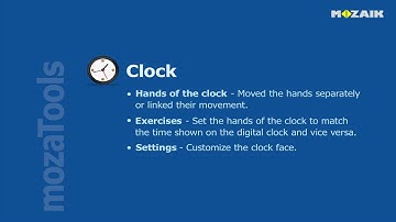 mozaBook Interactive Teaching Software - Clock tutorial video