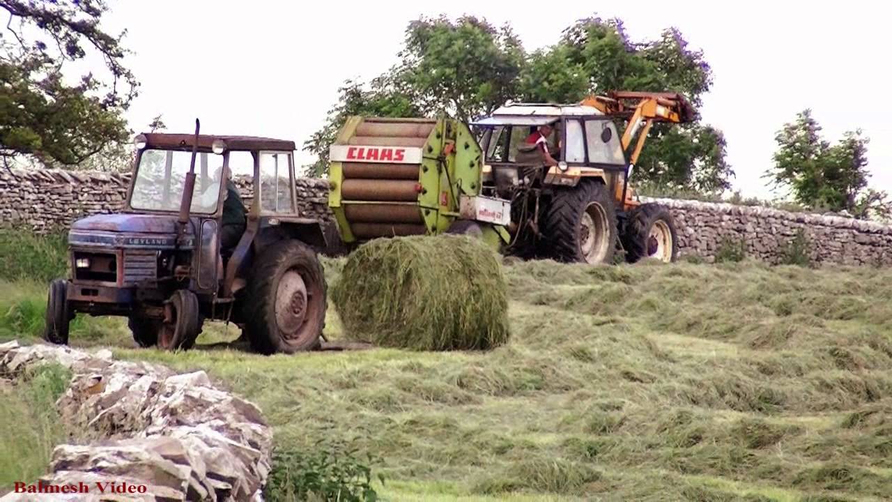 Fell Silage Baling with Claas and Classic Tractors. YouTube