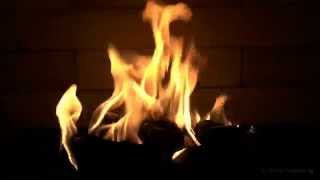 Slow Burning Orange Flame Fireplace with Relaxing Fire Sounds (Full HD)