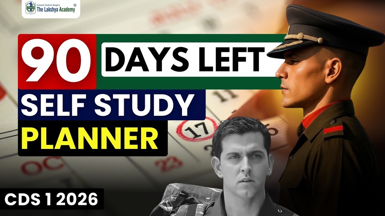 90 Days STRATEGY for CDS 01 2026 EXAM | SELF STUDY PLANNER FOR CDS EXAM ...