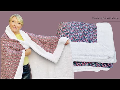 How To Make Sherpa Fleece Blanket In Any Size / DIY Fleece