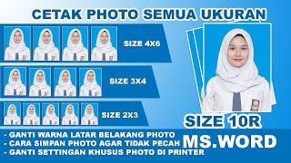 Cara Cetak Photo Semua Ukuran Di Ms.Word
