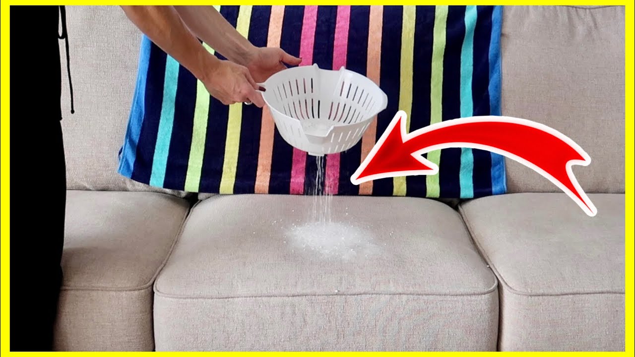 Pour baking soda on your COUCH & WATCH WHAT HAPPENS NEXT!! - YouTube