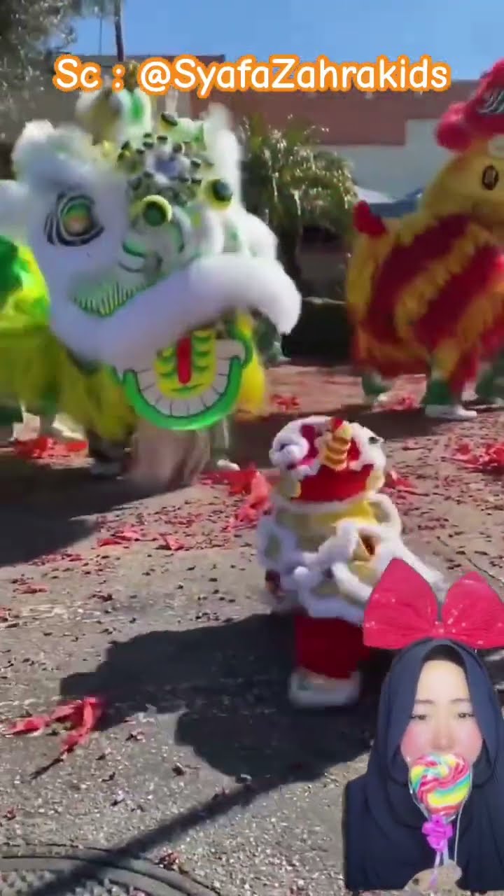 HAI AKU BARONGSAI KECIL ⁉️ @SyafaZahrakids #shorts #funny #dubbing #barongsai