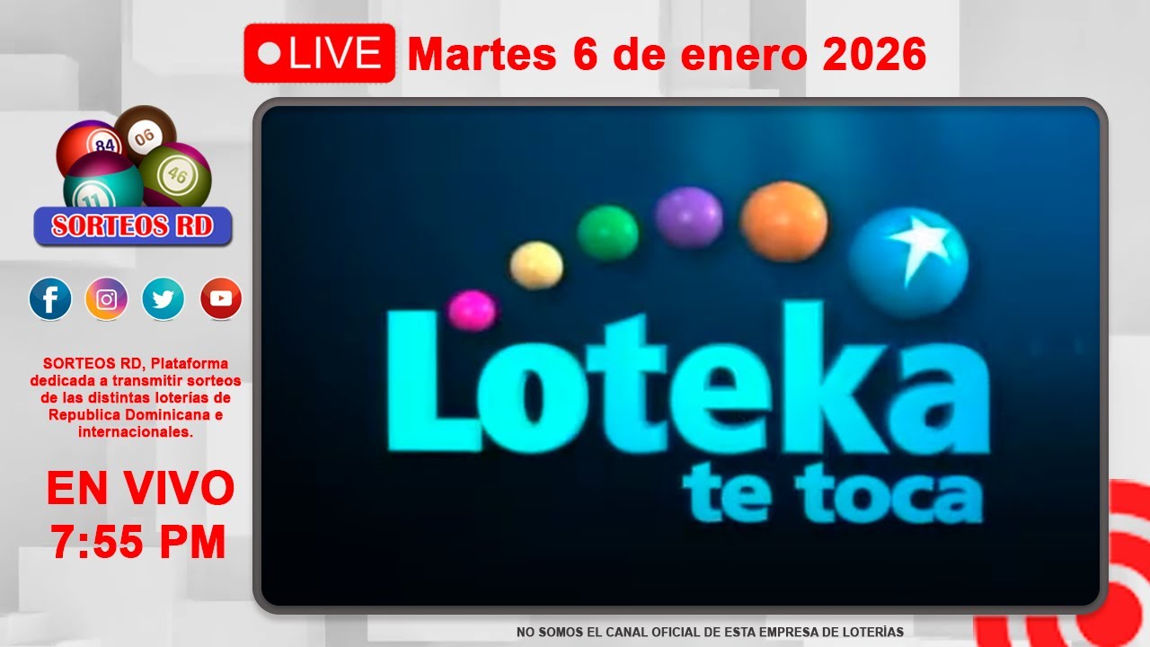Loteka y Anguilla Lottery en vivo 🎰| Martes 6 de enero 2026 – 7:55 PM