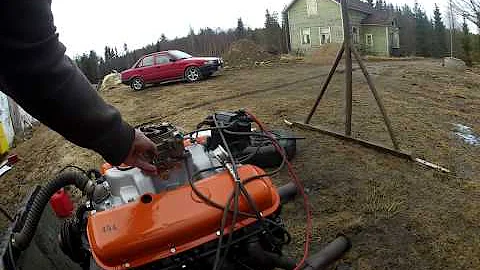 454 junkyard engine with thumpr cam and noisy gear drive
