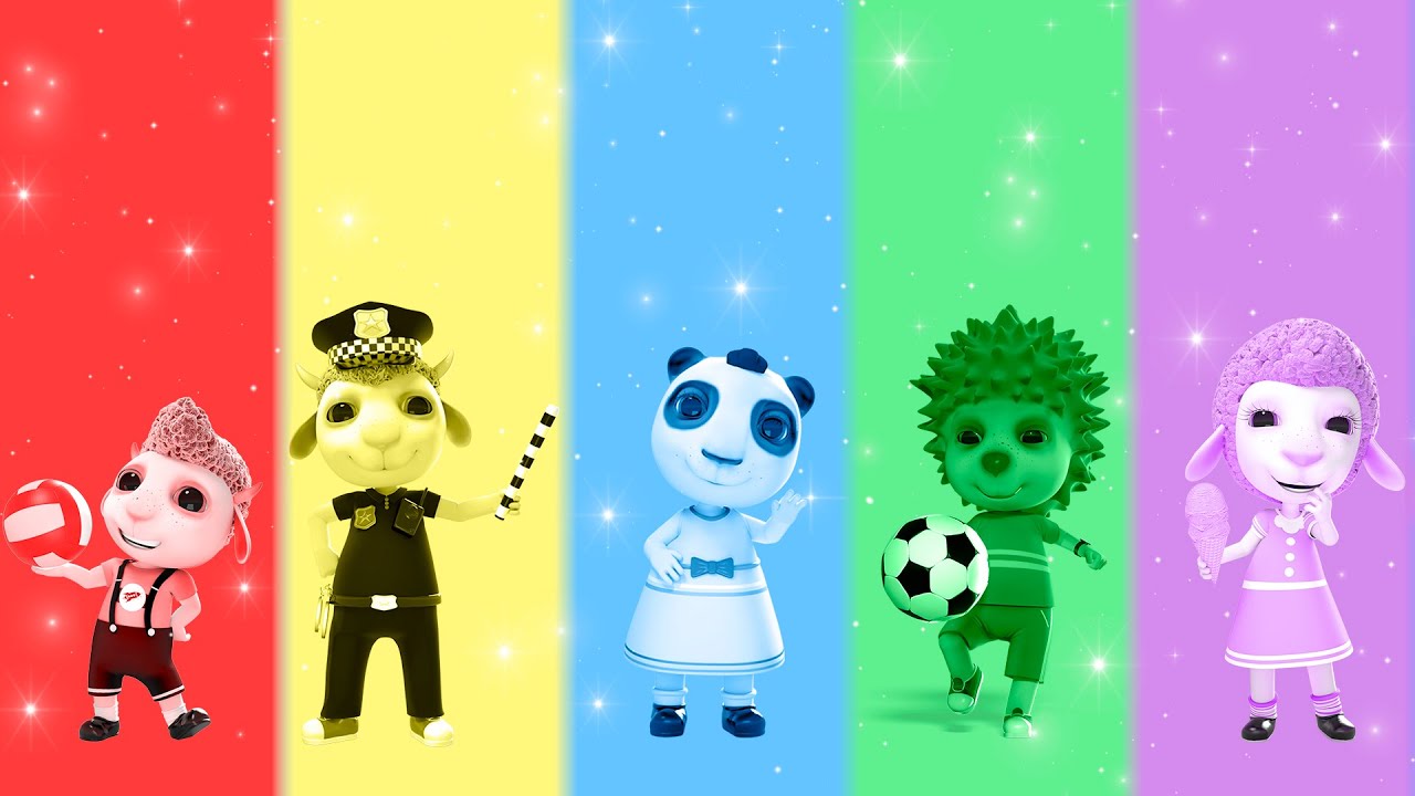 Aprendendo Novas Cores com os Amigos Desenho Animado Dolly e Amigo