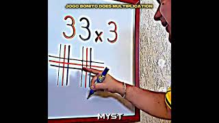 Joga Bonito does The Japanese Line Multiplication Trick 🇧🇷⚡️ 🇯🇵#shorts