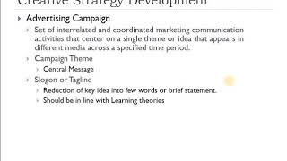Creative Planning and Development in IMC - Part 3