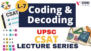 L-7 | Coding and Decoding | PART 1 | CSAT Lecture Series | Reasoning | UPSC CSE 2021