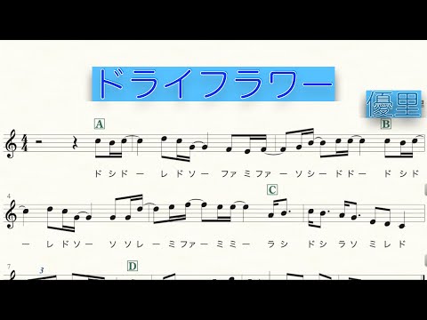 「ドライフラワー」【優里】ソプラノリコーダー