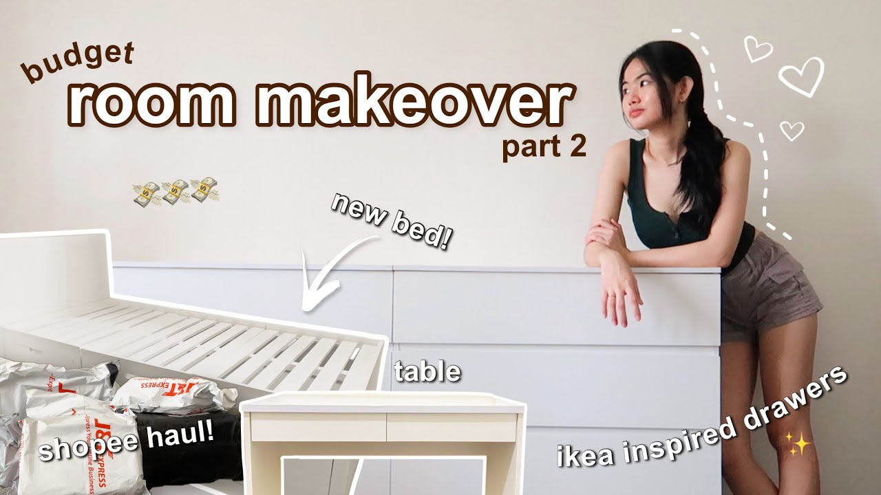 [ BUDGET ROOM MAKEOVER ] pt. 2 SHOPEE FURNITURE HAUL, New Bed