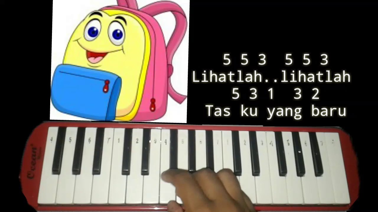 nada pianika lagu tas baru - YouTube