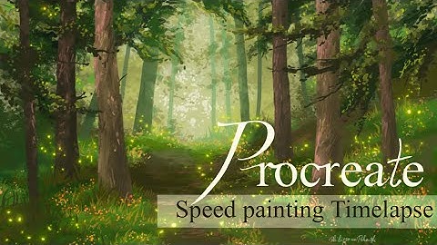 Magical Forest Path Painting Timelapse | Digital Art on Procreate
