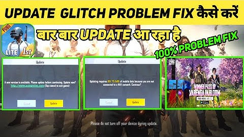 UPDATE GLITCH PROBLEM SOLVE KAISE KARE PUBG MOBILE LITE / WARNER GAMING