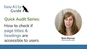 Make your website accessible with these title and heading checks