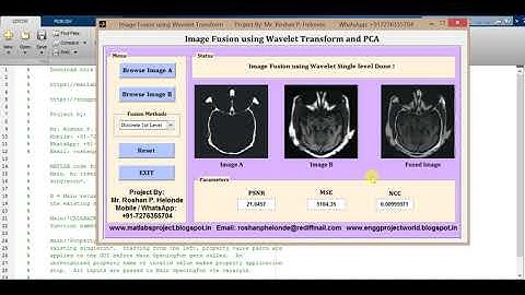 Image Fusion using Wavelet Transform and PCA Matlab Project Source Code