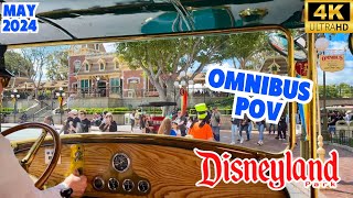 Disneyland Omnibus Pov Ride Down Main Street Usa Disneyland Rides 2024 4K