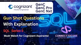 Cognizant Technical SQL 2026 Exam | GenC | GenC Pro | GenC Next | Series - 3