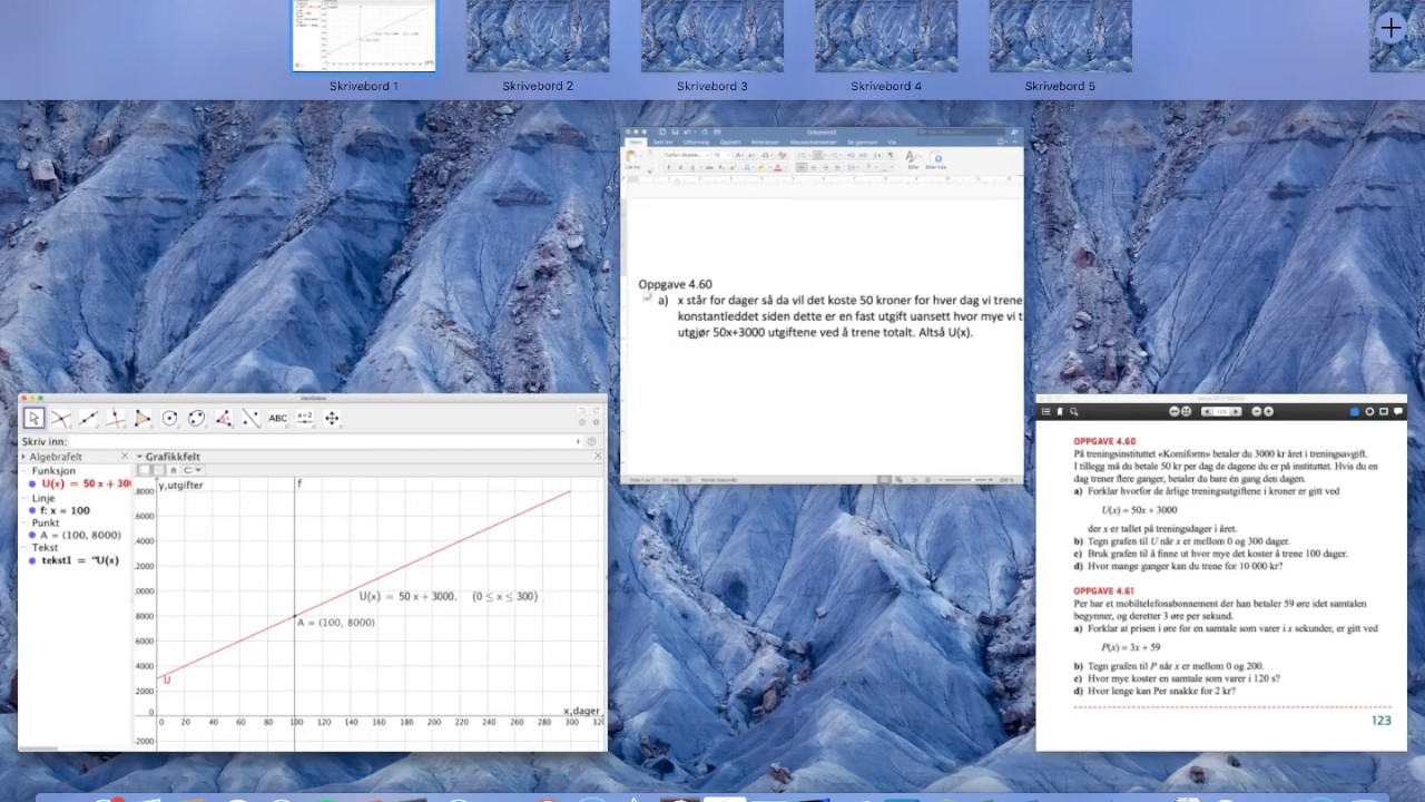Lineære funksjoner i GeoGebra