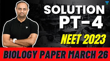 NEET 2023 | Part Test 4 | Biology Paper Solutions | AKS Sir | Kota Pulse by Unacademy