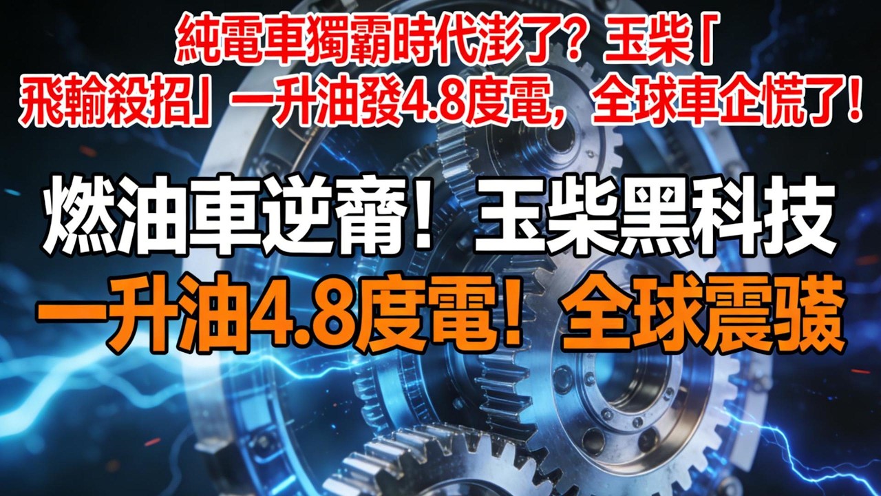 純電車獨霸時代涼了？玉柴「飛輪殺招」一升油發4.8度電，全球車企慌了！#玉柴飛輪增程#新能源黑科技#中國製造崛起#純電車對決#增程技術領先#商用車動力革命#玉柴FRS#無續航焦慮#油電轉換新紀錄