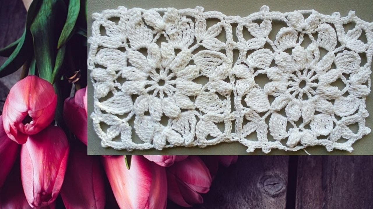 Very Very beautiful CROTHET square motif КРАСИВЫЙ квадратный мотив