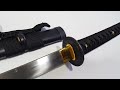 Katana Iaito100% Funcional Full Tang Black Horimono