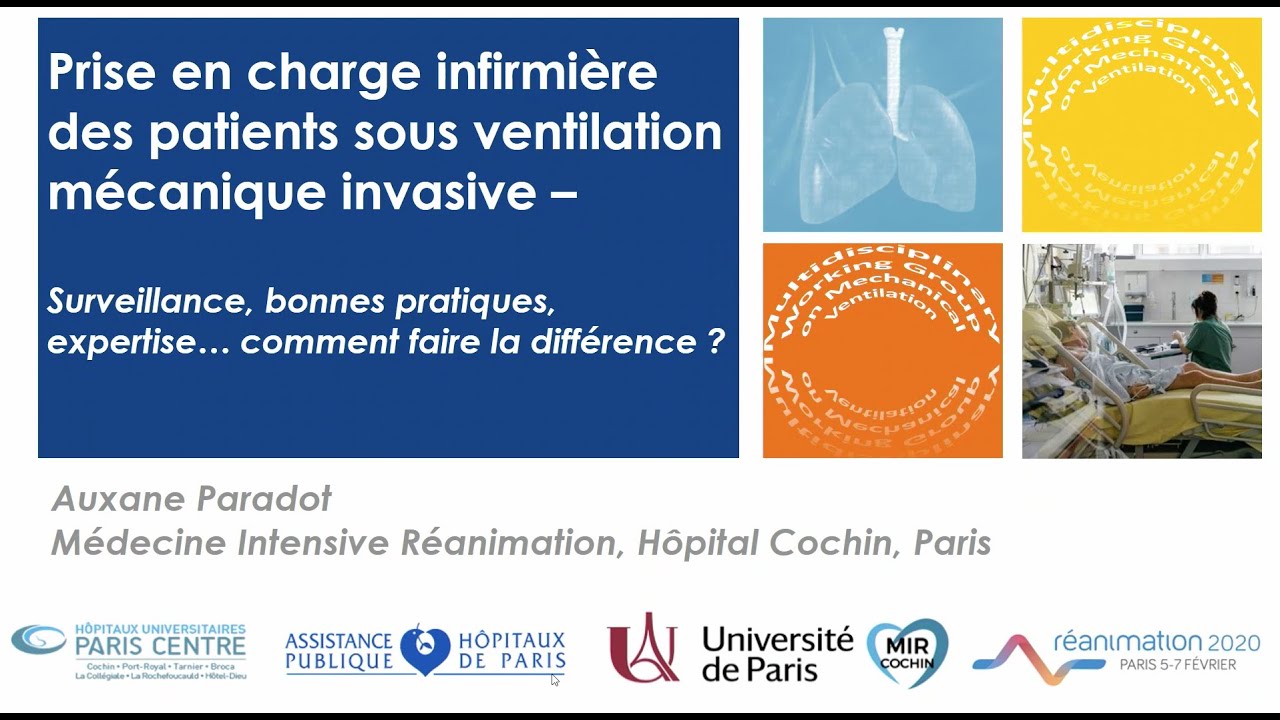 Prise en charge infirmière des patients sous ventilation mécanique invasive