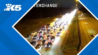 Fatal collision blocking multiple lanes on I-5 in Federal Way