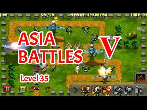 Level 35 Asia Battles 5 | Hell in Little Commander WWII