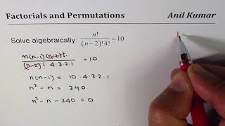 How to solve equations with Factorials - EDEXCEL - GCSE - SAT
