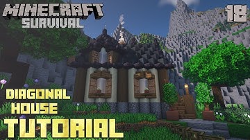 How to Build Diagonal Houses in Minecraft! Tutorial - Let