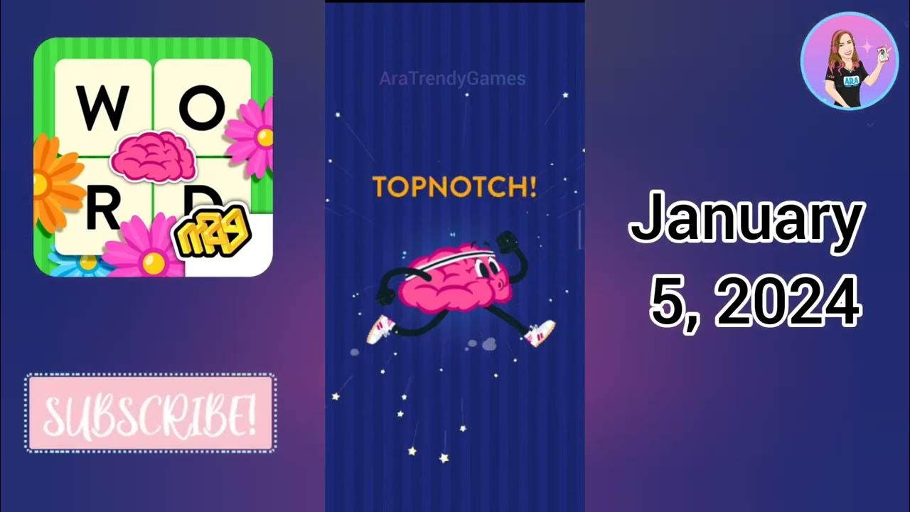 WordBrain Brainy’s New Year Event January 5, 2024 All Parts Answers