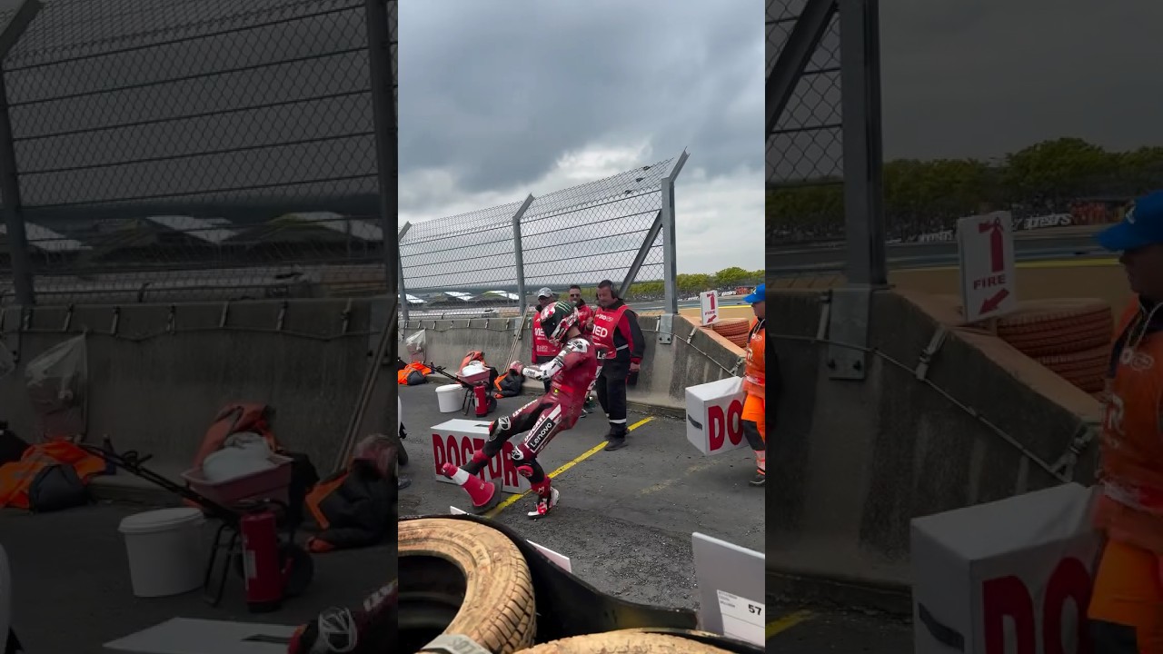 🤬 El cabreo de Pecco Bagnaia después de la caída. #motogp #peccobagnaia #frenchgp #srpole