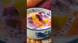 椰香沙谷三色番薯糖水 🍠 Sweet Potato Soup with Coconut &amp; Sago