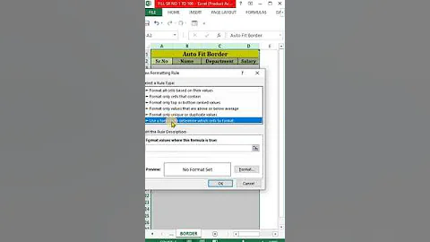 Create Automatic Borders in Excel #shorts #excel #exceltips #exceltutorial #exceltrick #msexcel
