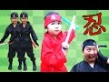 大惨事発生！！ちびっ子忍者の修行！寸劇 ごっこ遊び Catastrophe Ninja training himawari-CH