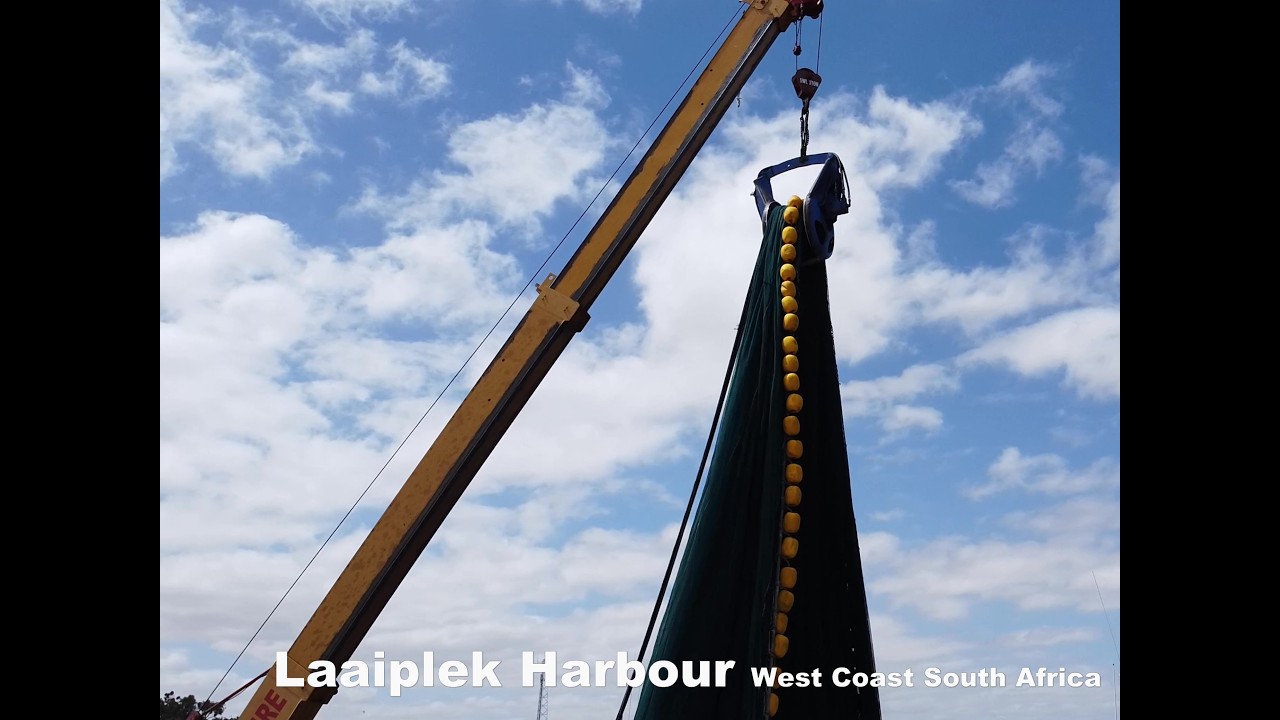 Laaiplek Harbour Trawler fishing net repairs