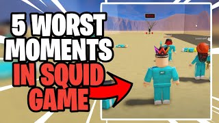 5 Worst Moments in Squid Game Roblox!