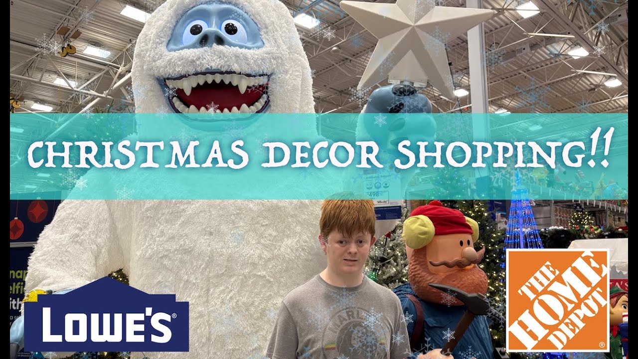 CHRISTMAS SHOPPING FOR HOLIDAY DECOR AT LOWES AND HOME DEPOT!!