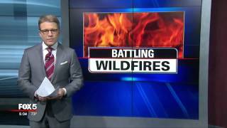Crews continue to work on wildfires