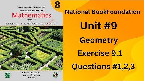 NBF class 8th unit #9 geometry |Ex #9.3 |Q#1,2,3| @mathsolver1117