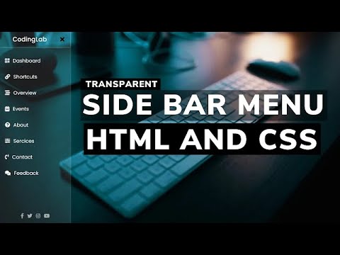 Sidebar Menu using HTML & CSS