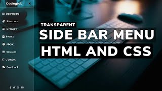 Sidebar Menu using HTML & CSS