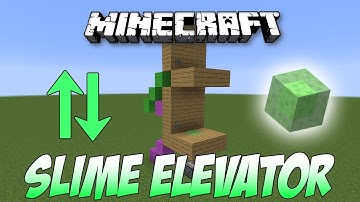Minecraft: Easiest SLIMEBLOCK ELEVATOR Tutorial