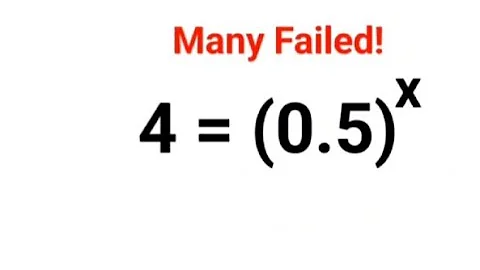 4=(0.5)^x  Many failed to find x orally! Can you? #indices #explore #maths