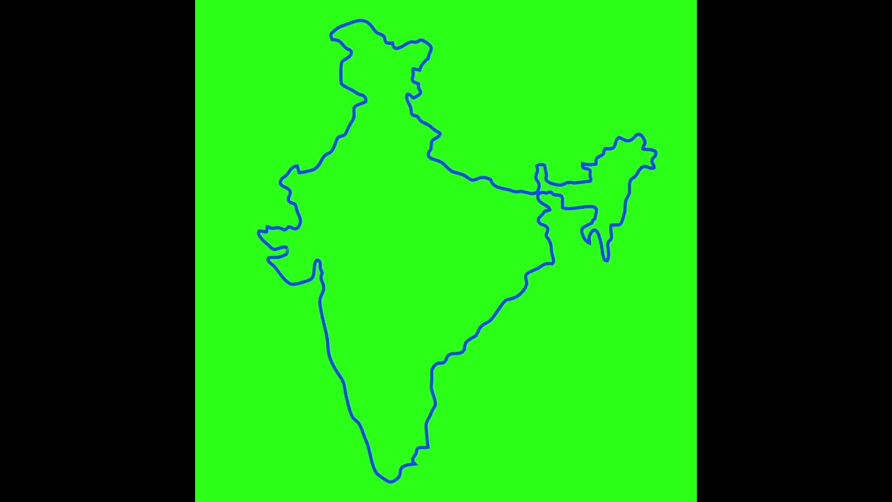 India Map green screen animation || Free Background  